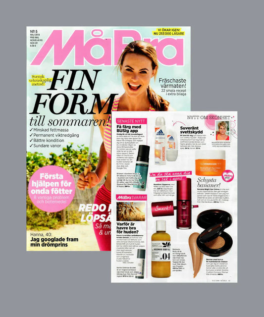 Tidningen MåBra tipsar om Moonsun Beeswax Body Oil