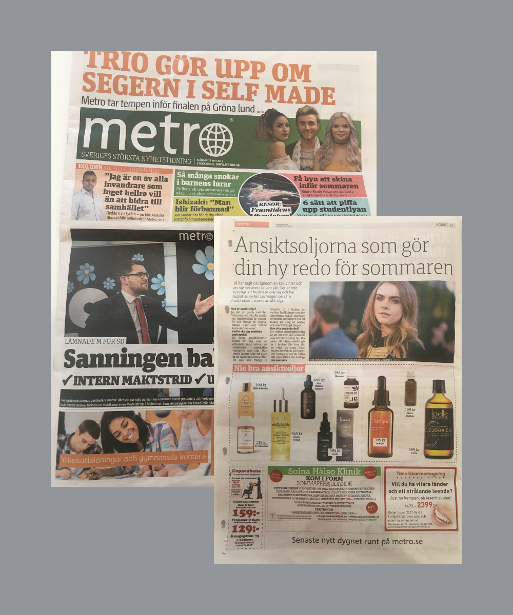 Återfuktande ansiktsolja